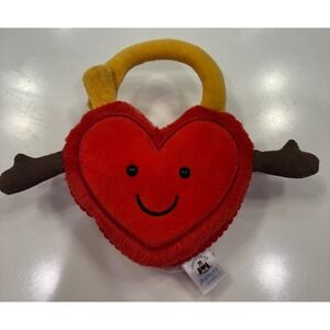 Jellycat Amuseables Lock Heart Single Val and Tina JELLY10442IL Plush